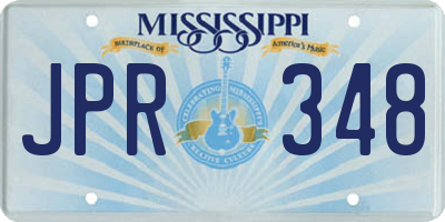 MS license plate JPR348