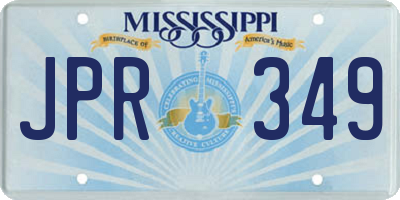 MS license plate JPR349