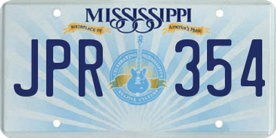 MS license plate JPR354