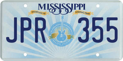 MS license plate JPR355