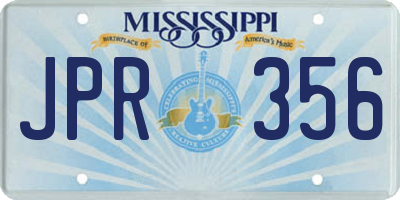 MS license plate JPR356