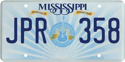 MS license plate JPR358