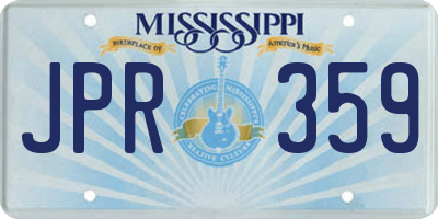 MS license plate JPR359
