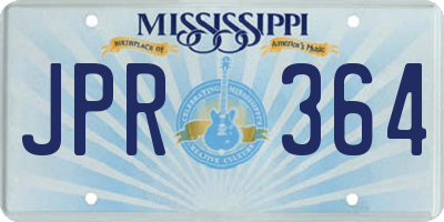 MS license plate JPR364