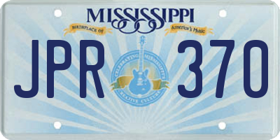 MS license plate JPR370