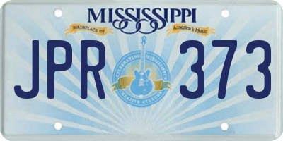MS license plate JPR373