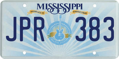 MS license plate JPR383