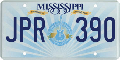MS license plate JPR390