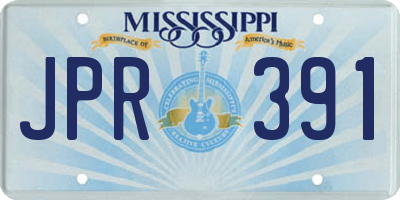 MS license plate JPR391