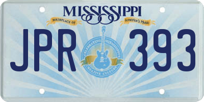 MS license plate JPR393