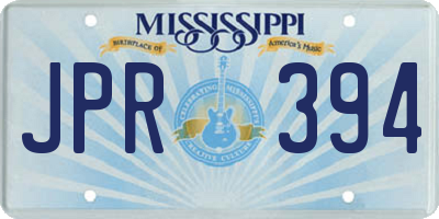 MS license plate JPR394