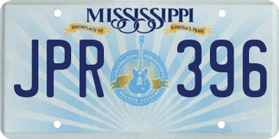 MS license plate JPR396