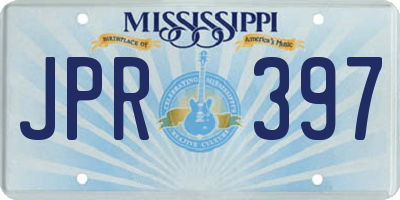 MS license plate JPR397