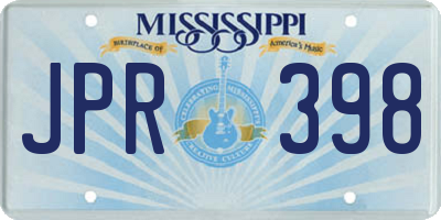 MS license plate JPR398