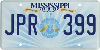 MS license plate JPR399