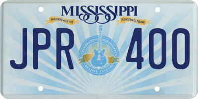 MS license plate JPR400