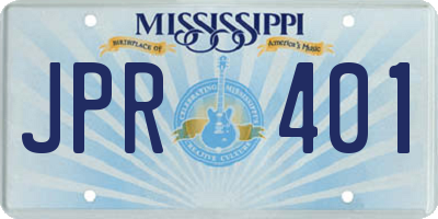 MS license plate JPR401