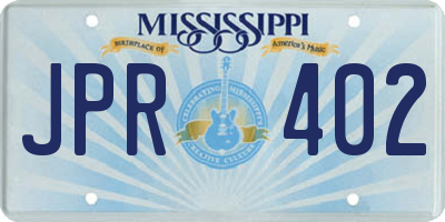MS license plate JPR402