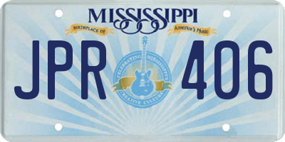 MS license plate JPR406