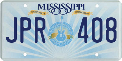 MS license plate JPR408