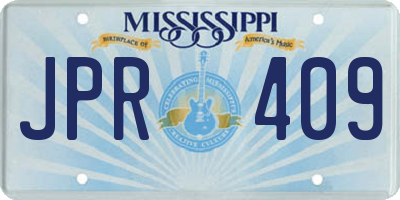 MS license plate JPR409
