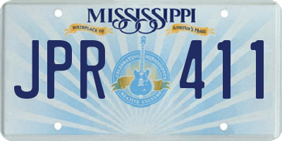 MS license plate JPR411