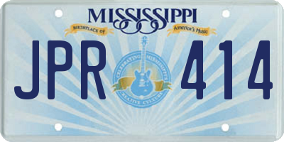 MS license plate JPR414