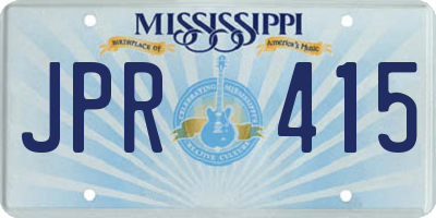 MS license plate JPR415