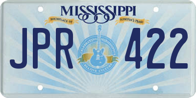 MS license plate JPR422