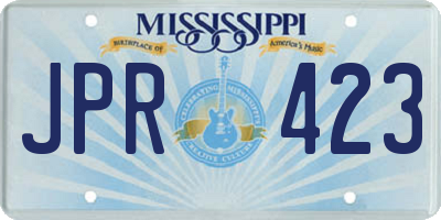 MS license plate JPR423