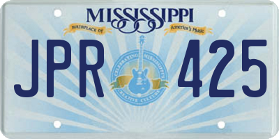 MS license plate JPR425