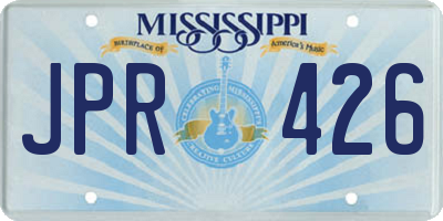 MS license plate JPR426