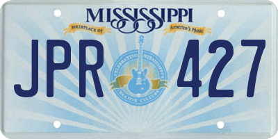 MS license plate JPR427