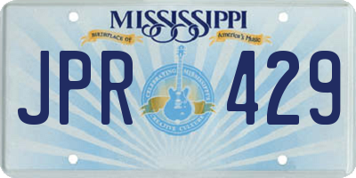 MS license plate JPR429