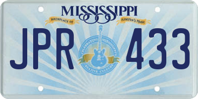 MS license plate JPR433