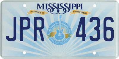 MS license plate JPR436