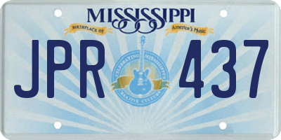 MS license plate JPR437