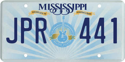 MS license plate JPR441