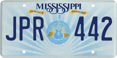 MS license plate JPR442
