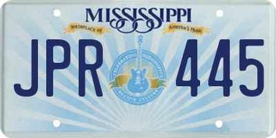 MS license plate JPR445