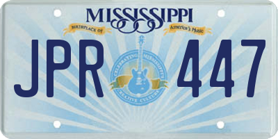 MS license plate JPR447