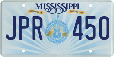 MS license plate JPR450