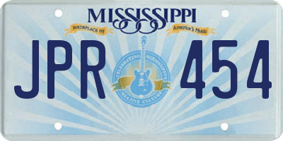 MS license plate JPR454