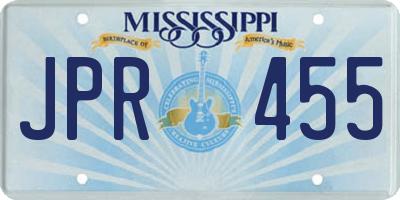 MS license plate JPR455