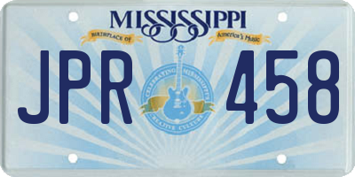MS license plate JPR458