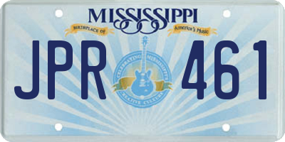 MS license plate JPR461