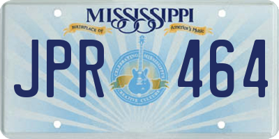 MS license plate JPR464