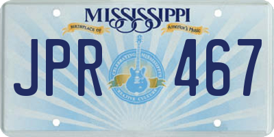 MS license plate JPR467