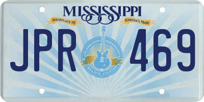 MS license plate JPR469