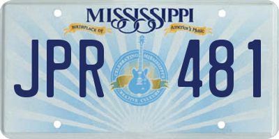 MS license plate JPR481